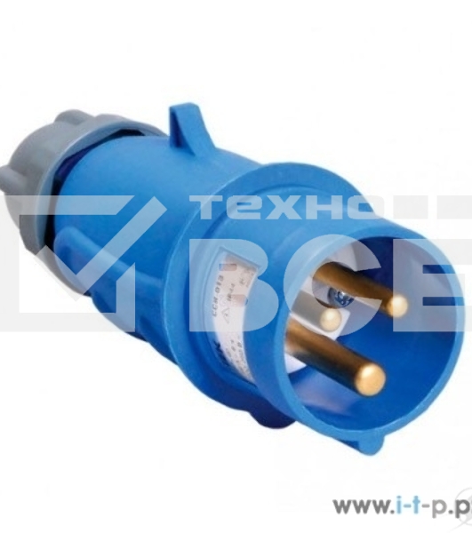 Вилка Iek PSN01-032-3 переносная ССИ-023 32А-6ч/200-250В 2Р + РЕ IP44 MAGNUM ИЭК