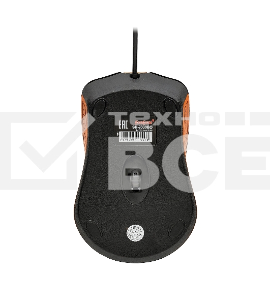 Мышь проводная ExeGate Professional Standard SH-9030BO черный/оранжевый, 1200 dpi, USB, кнопки - 3
