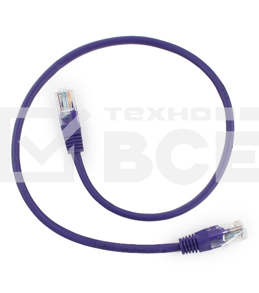 Патч-корд UTP Cablexpert кат.5e, 0.25м, литой, многожильный (фиолетовый)