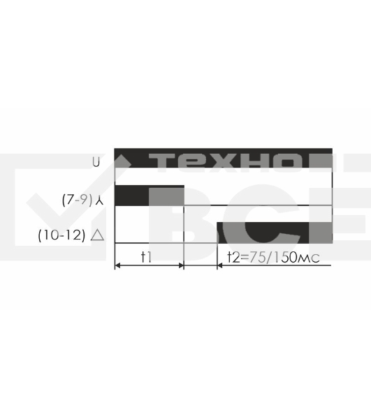 Реле времени PCG-417 (звезда-треугольник для пуска электродвиг. 230В 2х8А 2НО IP20 монтаж на DIN-рейке) F&F EA02.001.020