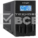 Источник бесперебойного питания CROWN Line Intractive CMU-SP650EURO LCD USB 650VA\390W, корпус металл, 1x12V/7AH, розетки 2*EURO+3*IEC, трансформатор AVR 140-290V, LCD-дисплей, съёмный кабель 1.2 м, порт RJ11/45, порт USB, защита: от перегрузки, от КЗ, от, фото 1