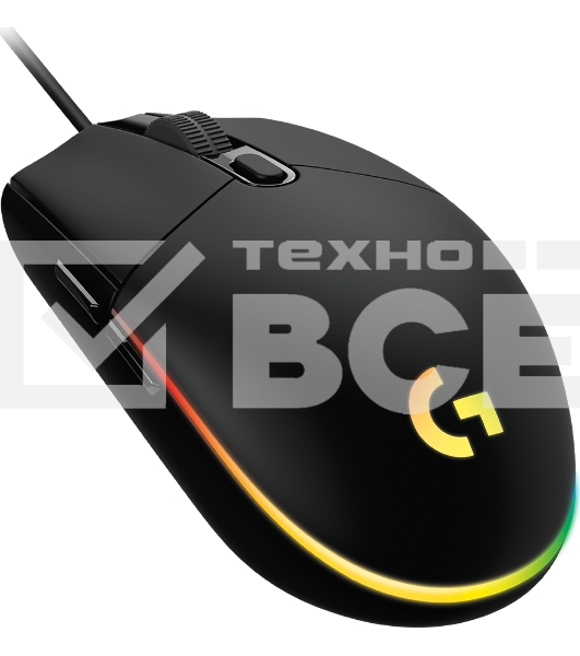 Мышь проводная Logitech G102 LIGHTSYNC черный, 8000 dpi, USB, кнопки - 6