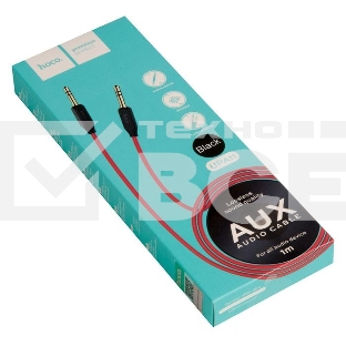 AUX аудио кабель/3.5 mm jack - 3.5 mm jack/ HOCO HC-79293 UPA11/ 1m/ позолоченные контакты/ Black