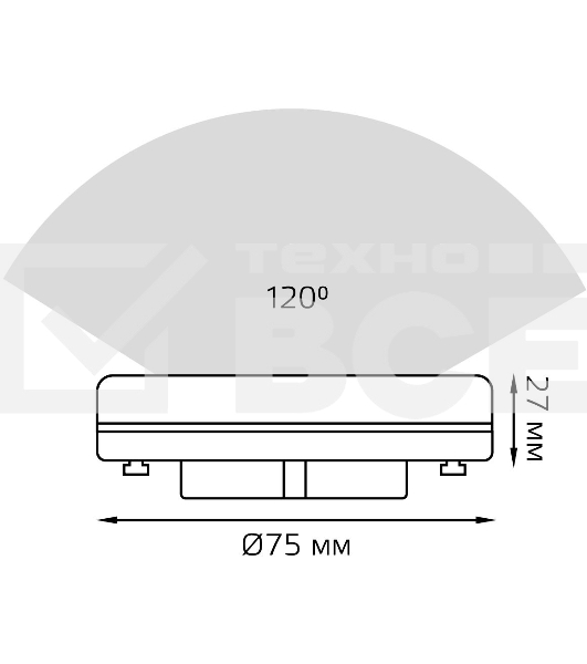 Лампа cветодиодная Gauss GX53 8W 680lm 6500K диммируемая LED