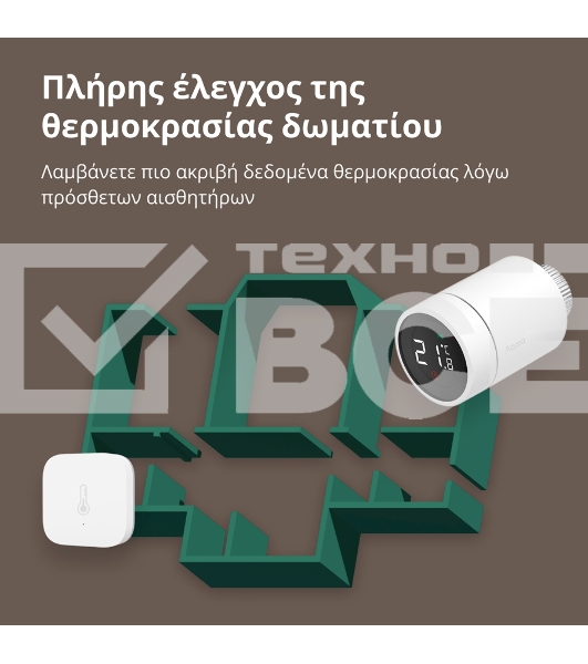 Термоголовка Aqara Smart Radiator Thermostat E1 (SRTS-A01) для радиат. резьбовой