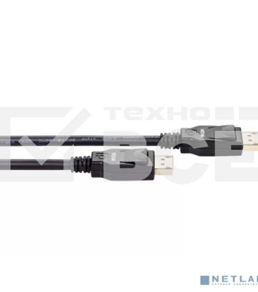 Кабель соединительный DisplayPort v2.1 40Gbps, 8K@60Hz, 2 м, медь, VCOM CG651-2.0