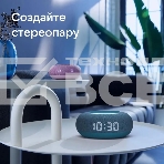 Умная колонка VK Капсула Мини 5Вт, с голосовым ассистентом Маруся, с LED-часами, морской синий (MRC02BL), фото3