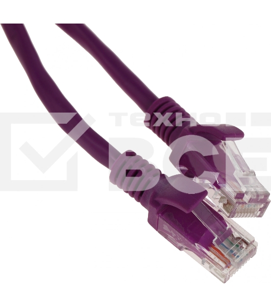 Патч-корд UTP Cablexpert кат.5e, 2м, литой, многожильный (фиолетовый)