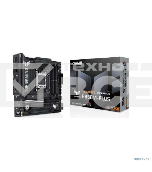 Материнская плата ASUS TUF Gaming B850M-Plus, AM5, AMD B850, 4xDDR5, 4xSATA, 3xM.2, 1xPCIe 5.0 x16, 1xPCIe 4.0 x4, 1xPCIe x1, 1xDP, 1xHDMI, 1x2.5Gb LAN, 4xUSB 2.0, 4xUSB 3.2 Gen 1, 3xUSB 3.2 Gen 2, 1xUSB-C, 3x3.5 мм, 7.1, mATX