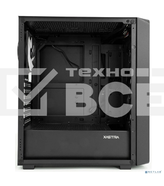 Компьютерный корпус XASTRA A407 4ARGb Black ATX/Mesh/tempered glass/4x120мм ARGb PWM fans/A407-4FC12A