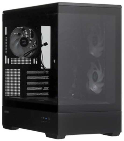 Компьютерный корпус ZALMAN P30 V2, MATX, черный, WINDOW, 2x3.5', 3x2.5', 1xUSB TYPE-C, 1xUSB 3.0, SIDE 2x120мм ARGb, REAR 1x120мм ARGb, VGA support