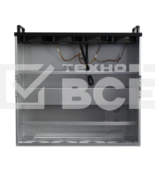 Корпус для майнинга Exegate EX270771RUS Pro 8-430 <без БП, 2*USB, 4*fan 120мм, места под: 8 видеокарт, 2 БП>