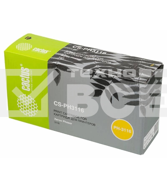 Картридж лазерный Cactus CS-PH3116 109R00748 черный (3000 стр.) для Xerox Phaser 3116