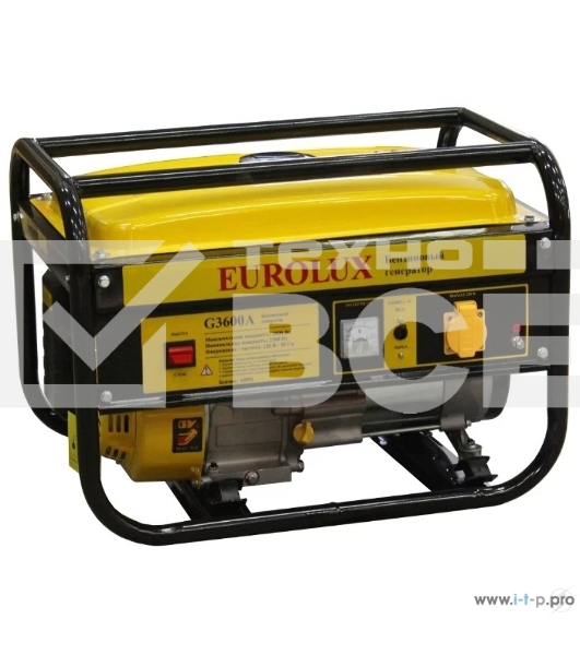 Электрогенератор бензиновый Eurolux G3600A, 2.5 кВт, 77 дБ, 37.2 кг