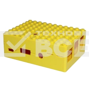 Корпус RA185 yellow для микрокомпьютера Raspberry Pi 3. RA185 Корпус ACD Yellow ABS Plastic Building Block case for Raspberry Pi 3