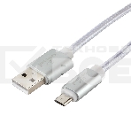 Кабель USB 2.0 Cablexpert CC-U-mUSB02S-1.8M, AM/microB, серия Ultra, длина 1.8м, серебристый, блистер, фото3