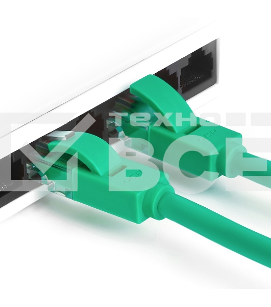 Патч-корд Greenconnect Патч-корд UTP прямой 1 m AWG24 кат.5е,  RJ45,  медь, литой (Зеленый), пластик пакет (GCR-LNC05-1.0m)