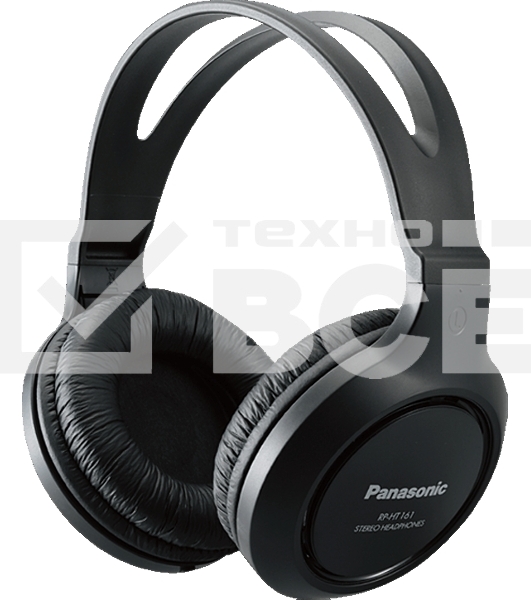 Наушники мониторные Panasonic RP-HT161E-K 2м черный проводные (оголовье)
