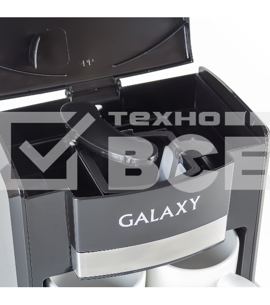 Кофеварка капельная Galaxy Line GL 0708 черный, исп. кофе - молотый, 0,3 л, 750 Вт.