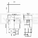 Выключатель клавишный 250V 6А (4с) ON-OFF красный  с подсветкой  Mini  (RWB-207, SC-768)  Rexant Индивидуальная упаковка 1 шт, фото2