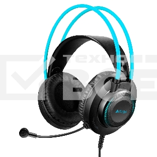 Наушники с микрофоном A4Tech Fstyler FH200i серый/синий 1.8м накладные оголовье (FH200I BLUE)