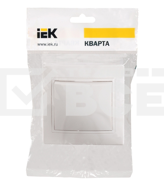 Выключатель 1-кл. СП КВАРТА 10А IP20 ВС10-1-0-КБ бел. ИЭК EVK10-K01-10-DM