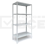 Металлические стеллажи Стеллаж MS 185/100х30/4 (Размеры внешние (ВхШхГ) 1850х1000х300 мм, 4 полки, с единой стойкой), фото 1