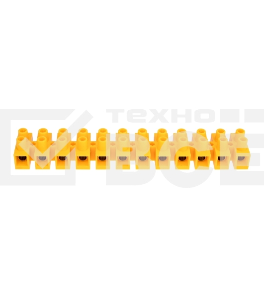 Клеммная винтовая колодка KВ-40 25-40, ток 100 A, полиэтилен желтый Rexant (10 шт./уп.)