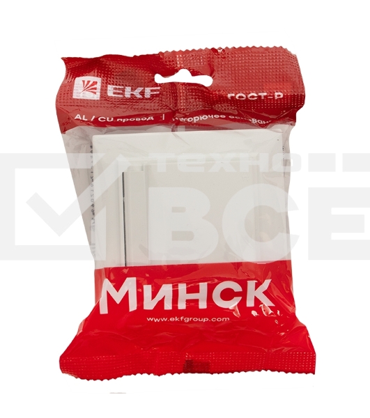 Розетка 1-мест. СП с/з с крышкой 16А бел. с защ. штор. IP44 EKF ERR16-029-100-44 EKF Минск