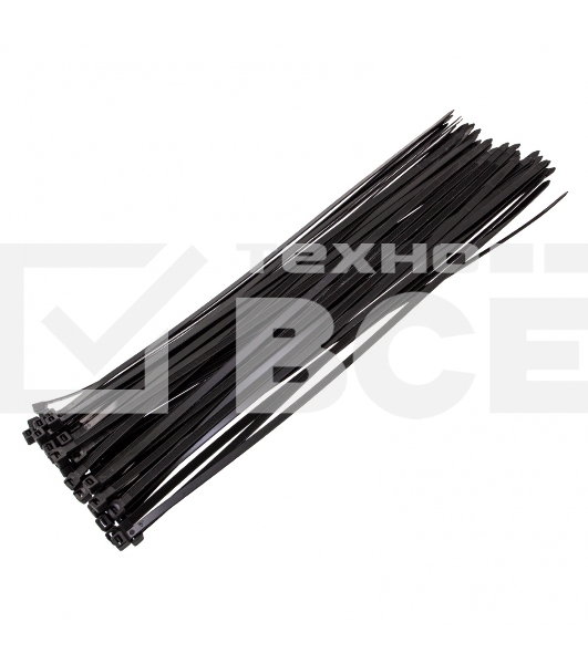 Хомуты Сибртех, 500 х 8 мм, пластиковые, черные, 50 шт.