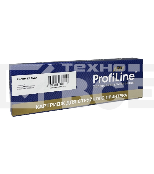 Струйный картридж PL-T9452 для принтеров Epson WorkForce Pro C5210/C5215/C5290/C5710/C5790 с чернилами Cyan ProfiLine