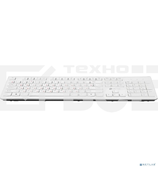 Клавиатура Oklick 505M белый USB slim