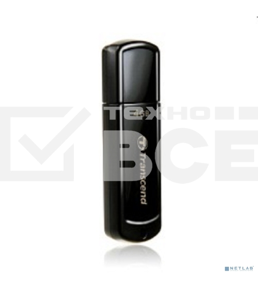 Флэш диск Transcend 4GB JetFlash 350, USB 2.0, Черный