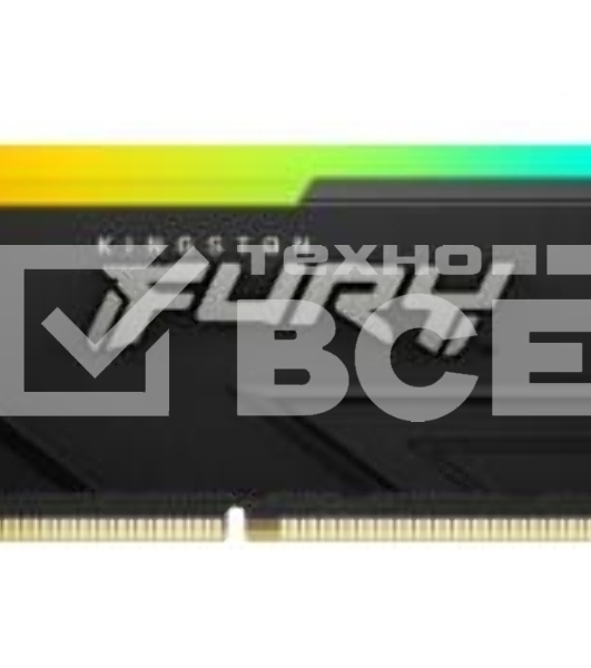 Оперативная память Kingston Fury Beast, DDR4, 32GB (2x16GB), 3600MHz, CL18, с радиатором, RGB, черный
