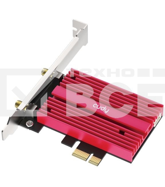 Сетевой адаптер Wi-Fi + Bluetooth Cudy WE4000 АХ5400 PCI Express (ант.внеш.съем) 1ант.