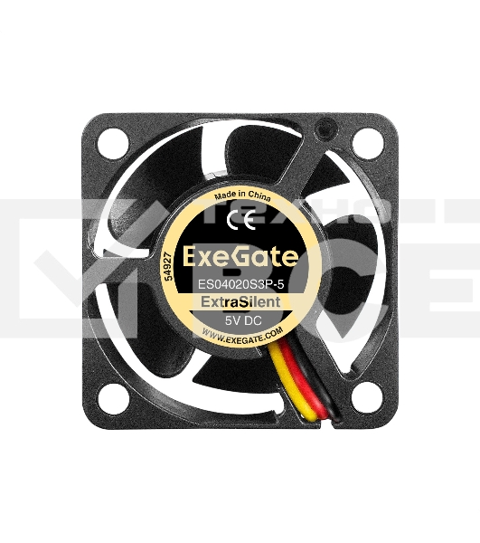 Вентилятор для корпуса ExeGate ExtraSilent ES04020S3P-5 черный, 40 мм, 4800 об/мин, 21 дБ, 3 pin