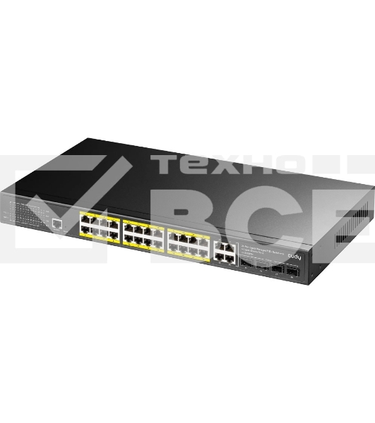 Коммутатор CUDY GS2028PS4-400W 24-Port Layer 2 Managed Gigabit PoE+ Switch with 4 Gigabit Combo Ports, 400W