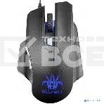 Мышь DELUX M-515BU, опт., (1000/1500/2000/3000/4000 DPI), USB, (5кн+скролл), черная, с подсветкой, фото 1