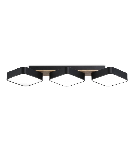 Светильник Ambrella light FL4878/3 BK/WD черный/дерево 54W 3000-6000K 680*200*70 (без ПДУ)