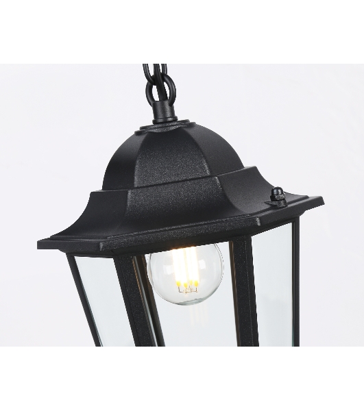 Светильник Ambrella light ST2029 BK/CL черный/прозрачный IP54 E27 max 40W D150*780