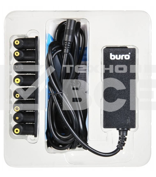 Блок питания Buro BUM-0036S40 автоматический 40W 9.5V-20V 8-connectors от бытовой электросети LED индикатор
