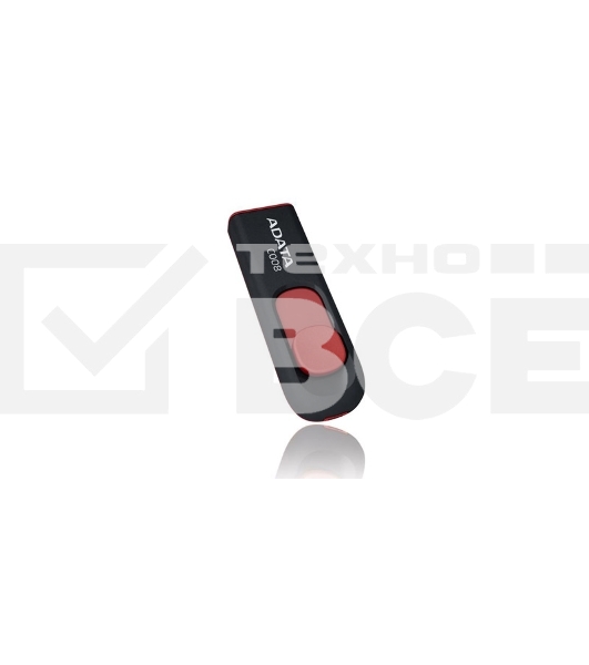 Флеш диск ADATA Flash Drive 32Gb С008 AC008-32G-RKD {USB2.0, Black-Red}