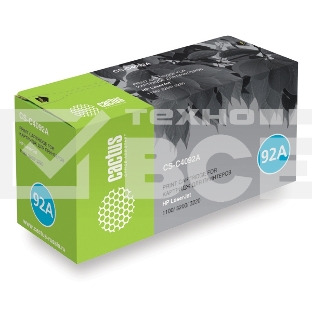 Картридж лазерный Cactus CS-C4092A черный для HP LaserJet 1100/ 3200/ 3220 (2500стр.)