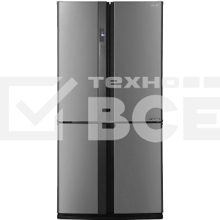 Холодильник Sharp SJ-EX93PSL нержавеющая сталь трёхкамерный  345/211 л морозилка снизу Side by Side