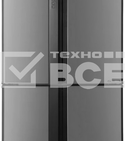 Холодильник Sharp SJ-EX93PSL нержавеющая сталь трёхкамерный  345/211 л морозилка снизу Side by Side