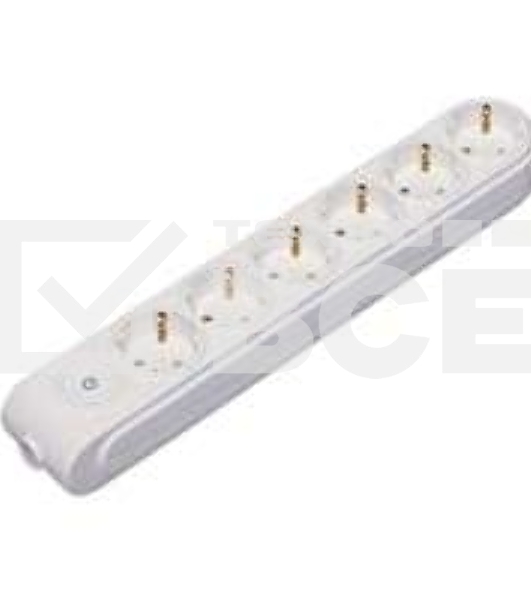 Колодка удлинителя 6-м с заземл. защ. шторки с выкл. Makel N6310000