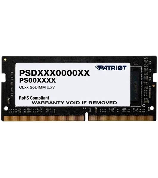 Модуль памяти Patriot SO-DIMM DDR4 8Gb 2400MHz Patriot PSD48G240082S RTL PC4-17000 CL17 260-pin 1.2В dual rank