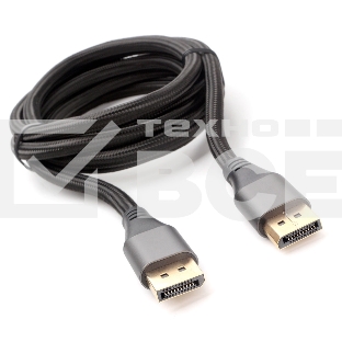Кабель DisplayPort Cablexpert CC-DP8K-6, v1.4, 1.8м, 20M/20M, нейлоновая оплетка, метал. разъемы, пакет
