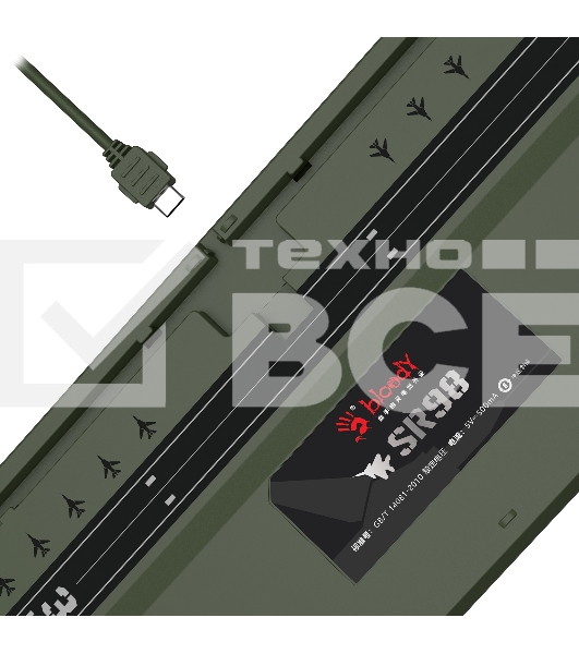 Клавиатура A4Tech Bloody S98 Aviator механическая зеленый USB for gamer LED (S98 AVIATOR)