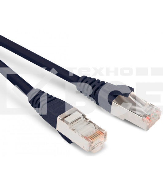 Патч-корд Hyperline F/UTP, экранированный, Cat.5е, LSZH, 5 м, черный PC-LPM-STP-RJ45-RJ45-C5e-5M-LSZH-BK